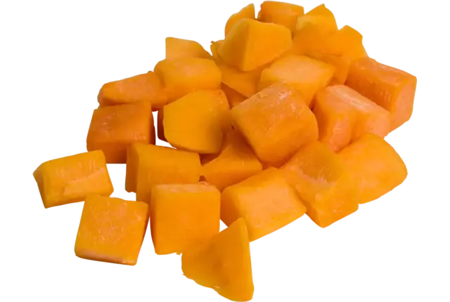 Pompoen brunoise 20mm zak 1kg kist 8 stuks